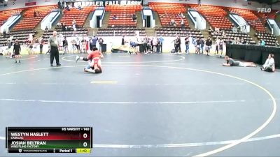 140 lbs Cons. Round 7 - Josiah Beltran, Wrestling Factory vs Westyn Haslett, Cadillac