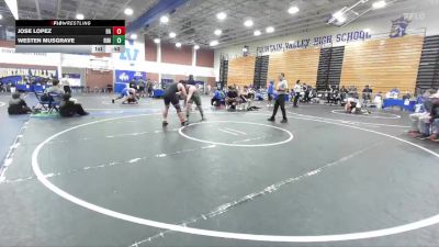 285 lbs Cons. Round 3 - Westen Musgrave, Rim Of The World vs Jose Lopez, Bishop Alemany