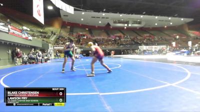 175 lbs Quarterfinal - Blake Christensen, Ukiah High School Wrestling vs Lawson Fry, La Costa Canyon High School Wrestling
