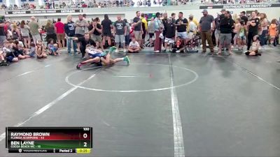 100 lbs Quarterfinals (8 Team) - Raymond Brown, Florida Scorpions vs Ben Layne, Cocoa Beach WC