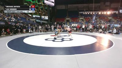 120 lbs Semis - Michael Batista, New Jersey vs Loc Webber, Ohio
