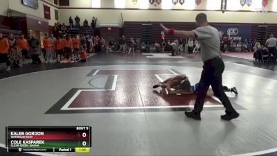 106 lbs Round 1 - Cole Kasparek, Clear Creek-Amana vs Kaleb Gordon, Waterloo East