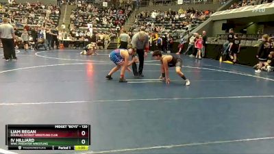 120 lbs Quarterfinal - Liam Regan, Douglas Patriot Wrestling Club vs Iv Hilliard, WWC PREDATOR WRESTLING