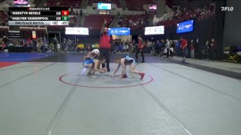 115 lbs 2nd Place Match - Kaelynn Vanderpool, Catahoula Wrestling vs Kierstyn Nevels, Minot Majettes