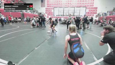 100-110 lbs Rr Rnd 2 - Wrenley Parker, Tulsa Blue T Panthers vs Evalynn Diaz, OKC Saints Wrestling
