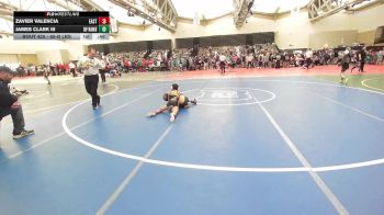 65-B lbs Consi Of 16 #1 - Zavier Valencia, East Hartford Stingers Youth vs James Clark III, Del Val Rams