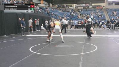141 lbs Quarterfinal - Talon Verbeck, Cowley College vs Rider Seguine, Cowley College