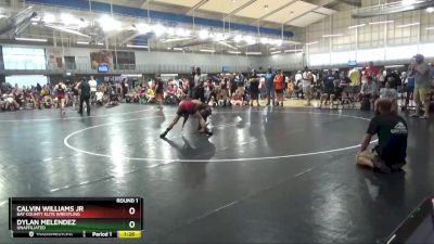 120+135 Round 1 - Dylan Melendez, Unaffiliated vs Calvin Williams Jr, Bay County Elite Wrestling