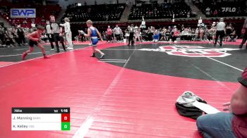 76 lbs Semifinal - Jett Manning, Barnsdall Youth Wrestling vs Kaisen Kelley, Tiger Trained Wrestling