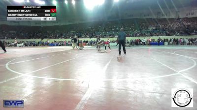 87 lbs Semifinal - Gabby Riley-Mitchell, Ponca City LadyCat Wrestling vs Emersyn Rylant, Norman Jr High