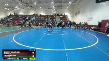 113 lbs Cons. Round 2 - Tryan Rieder, Wind River vs Dustin Wortman, Star Valley