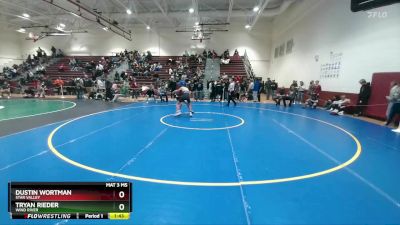 113 lbs Cons. Round 2 - Tryan Rieder, Wind River vs Dustin Wortman, Star Valley