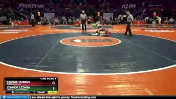 2A 152 lbs Cons. Round 3 - Stamos Tsakiris, Deerfield (H.S.) vs Connor Lezama, Crystal Lake (Central)