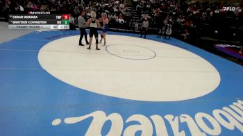 4A 215 lbs Champ. Round 1 - Brayden Covington, Dixie vs Cesar Inzunza, Timpanogos