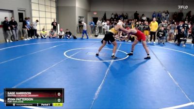 197 lbs Cons. Round 3 - Sage Harrison, Western Colorado University vs Ryan Patterson, Fort Hays State