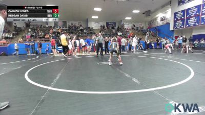 67 lbs Rr Rnd 5 - Canyon Jones, Tecumseh Youth Wrestling vs Keegan Davis, Morris Wrestling Association
