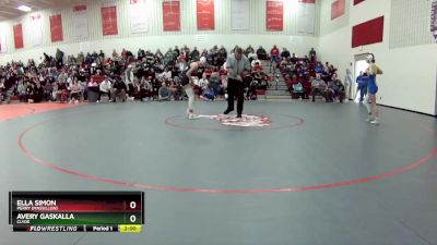 100 lbs Quarterfinal - Avery Gaskalla, Clyde vs Ella Simon, Perry (Massillon)