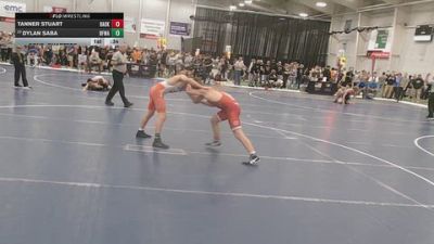 132 lbs Cons. Quarters - Tanner Stuart, Badkarma vs Dylan Saba, Black Fox Wrestling Academy