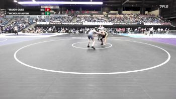 157 lbs Champ. Round 1 - Nicholas Auten, Basehor-Linwood HS vs Major Giles, Newton HS