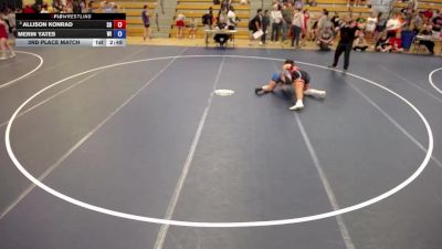 190 lbs 3rd Place Match - Allison Konrad, SD vs Merin Yates, WI