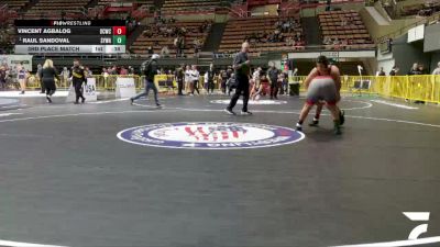 Schoolboys - 225 lbs 3rd Place Match - Vincent Agbalog, Daniel Cormier Wrestling Club vs Raul Sandoval, Santa Ynez Wrestling Academy