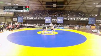 Girls 3A 155 lbs 1st Place Match - Bailey Parker, Peninsula (Girls) vs Caitriona Wieber, Everett (Girls)
