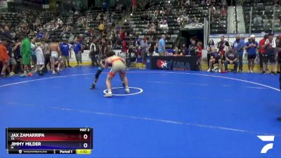 130 lbs Cons. Round 3 - Jax Zamarripa, TX vs Jimmy Milder, IA