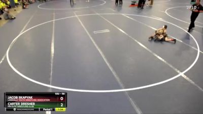 56 lbs Quarterfinal - Jacob Skapyak, Lakeville Youth Wrestling Association vs Carter Dresher, MN Elite Wrestling Club