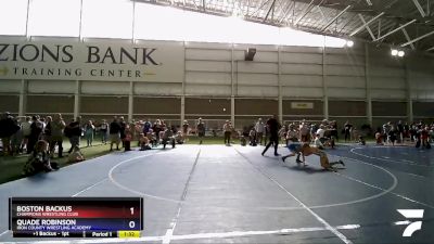 86 lbs Semifinal - Boston Backus, Champions Wrestling Club vs Quade Robinson, Iron County Wrestling Academy