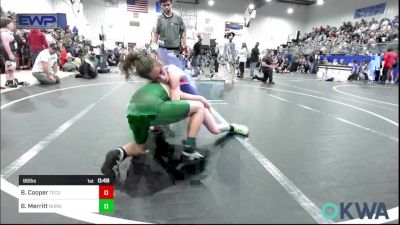 96 lbs Rr Rnd 1 - Brayleigh Cooper, Tecumseh Youth Wrestling vs Brayden Merritt, Norman North