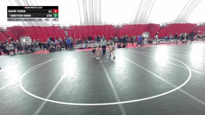 16U Boys - 100 lbs Cons. Semis - Davin Torza, Illinois vs Dreyton Kren, Crass Trained-The Weigh In Club