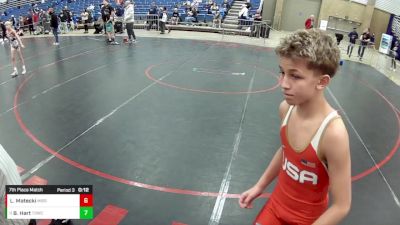 14U Boys - 80 lbs 7th Place Match - Lucas Matecki, Missouri vs Brennan Hart, Team Donahoe Wrestling Club