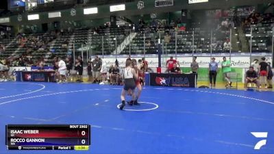 102 lbs Cons. Round 3 - Isaac Weber, WI vs Rocco Gannon, WA