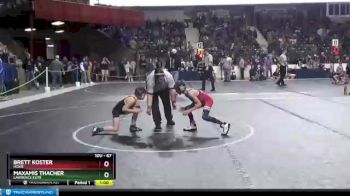 67 lbs Cons. Semi - Brett Koster, Hoxie vs Maxamis Thacher, Lawrence Elite