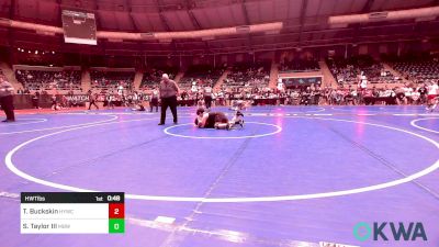 Semifinal - Teddy Buckskin, Hilldale Youth Wrestling Club vs Sammy Taylor III, Mustang Bronco Wrestling Club