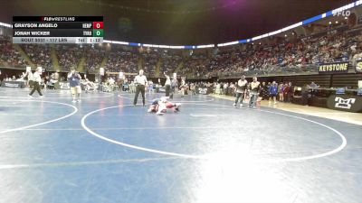 117 lbs Round Of 32 - Grayson Angelo, Hempfield vs Jonah Wicker, Tyrone
