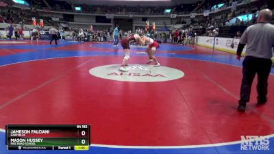 6A 182 lbs Quarterfinal - Jameson Falciani, Hartselle vs Mason Hussey, Pike Road School