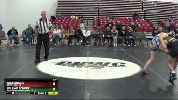 100 lbs Round 1 (8 Team) - Alex Briggs, Beast Mode vs WILLIAM SCHORK, West Shore Wrestling Club