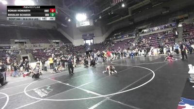 41.7-42.4 lbs Champ. Round 2 - Ronan Howarth, Ellicott Metro District Thunderhawks Wrestling Club vs Ressler Schiess, Shootbox Rigby
