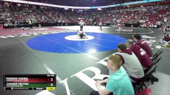 D2-165 lbs Quarterfinal - Maddox Goebel, Darlington/Black Hawk vs Conner Melton, Spooner/Webster