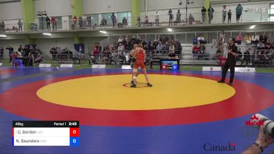 49kg Round 1 - Charlie Gordon, Lakehead WC vs Nevis Saunders, Coast WA