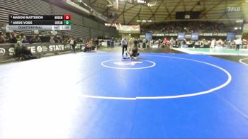 Boys 2A 175 lbs Quarterfinal - Amos Voss, Orting vs Mason Matteson, West Valley (Spokane)