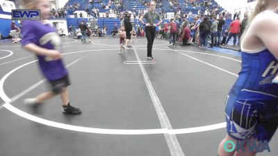 49 lbs Consi Of 16 #1 - Ethan Taylor, Lexington Wrestling Club vs Lylah Dozier, Harrah Little League Wrestling