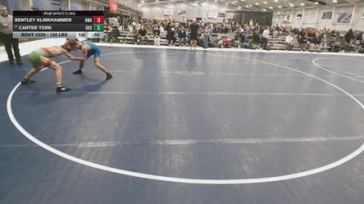 126 lbs Cons. Rd Of 16 - Carter York, Ozark High School vs Bentley Klinkhammer, Heartland Wrestling Academy