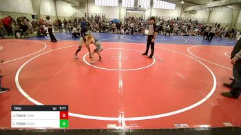 76 lbs Quarterfinal - Justice Davis, Lady Outlaw Wrestling Academy vs Lane Eaton, Dark Cloud Wrestling Club