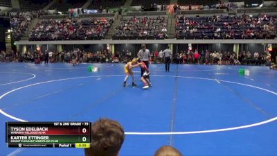 75 lbs Round 1 - Karter Ettinger, Mount Pleasant Wrestling Club vs Tyson Edelbach, Wabasha-Kellogg/Alma