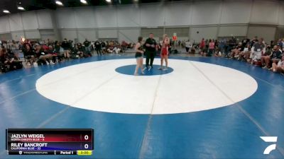 152 lbs Round 4 (6 Team) - Jazlyn Weigel, North Dakota Blue vs Riley Bancroft, California Blue