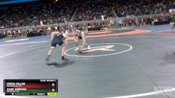 D1-138 lbs Cons. Round 2 - Owen Miller, Grand Blanc HS vs Gabe Gibbons, Roosevelt HS