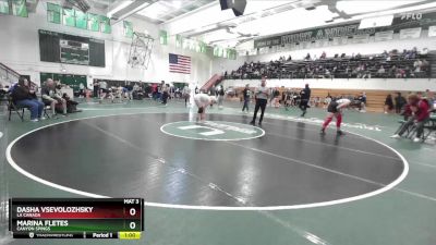 145 lbs Cons. Round 4 - Dasha Vsevolozhsky, La Canada vs Marina Fletes, Canyon Spings