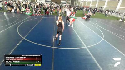 90 lbs Champ. Round 1 - Bowdee McPherson, Juab Wrestling Club (JWC) vs McKay Miller, Ravage